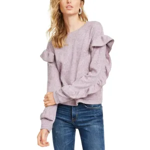 Leyden Women's Junior Fit Ruffle Sleeve Sweatshirt
