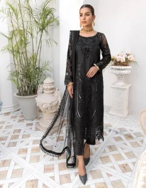 LF - 403 | Emaan Adeel Le Festa Premium Formals Vol 4 |  Unstitched Embroidered Chiffon Suits