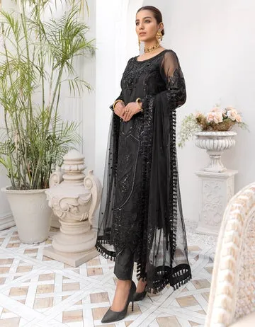 LF - 403 | Emaan Adeel Le Festa Premium Formals Vol 4 |  Unstitched Embroidered Chiffon Suits