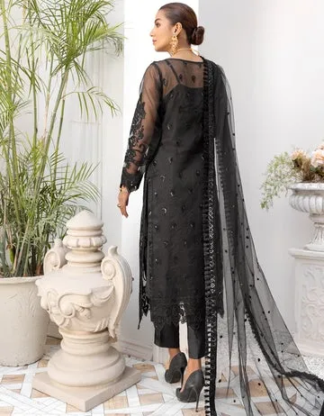 LF - 403 | Emaan Adeel Le Festa Premium Formals Vol 4 |  Unstitched Embroidered Chiffon Suits