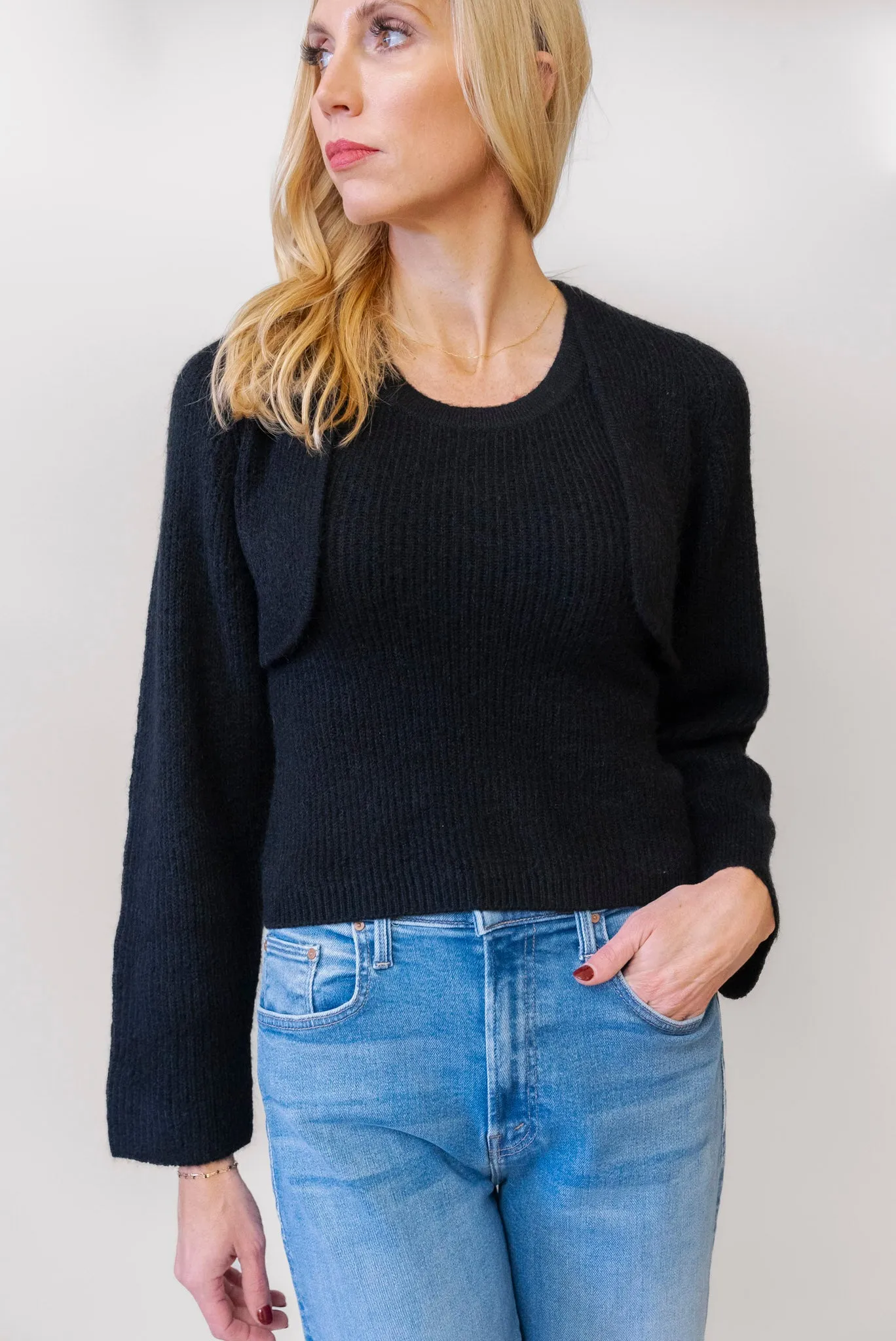 LNA Ean Shrug Sweater Set