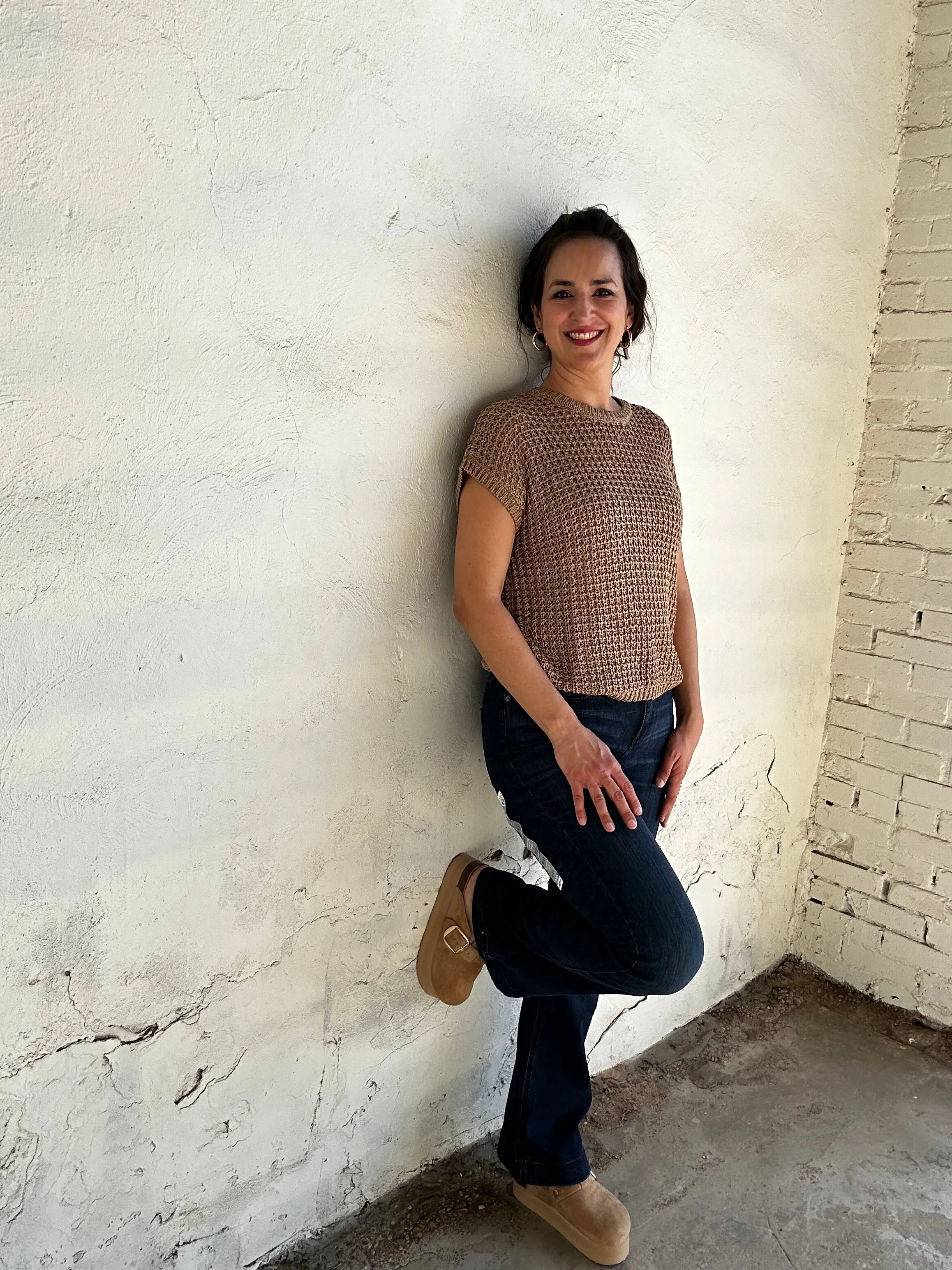 Loose Knit Sweater Top | Tan