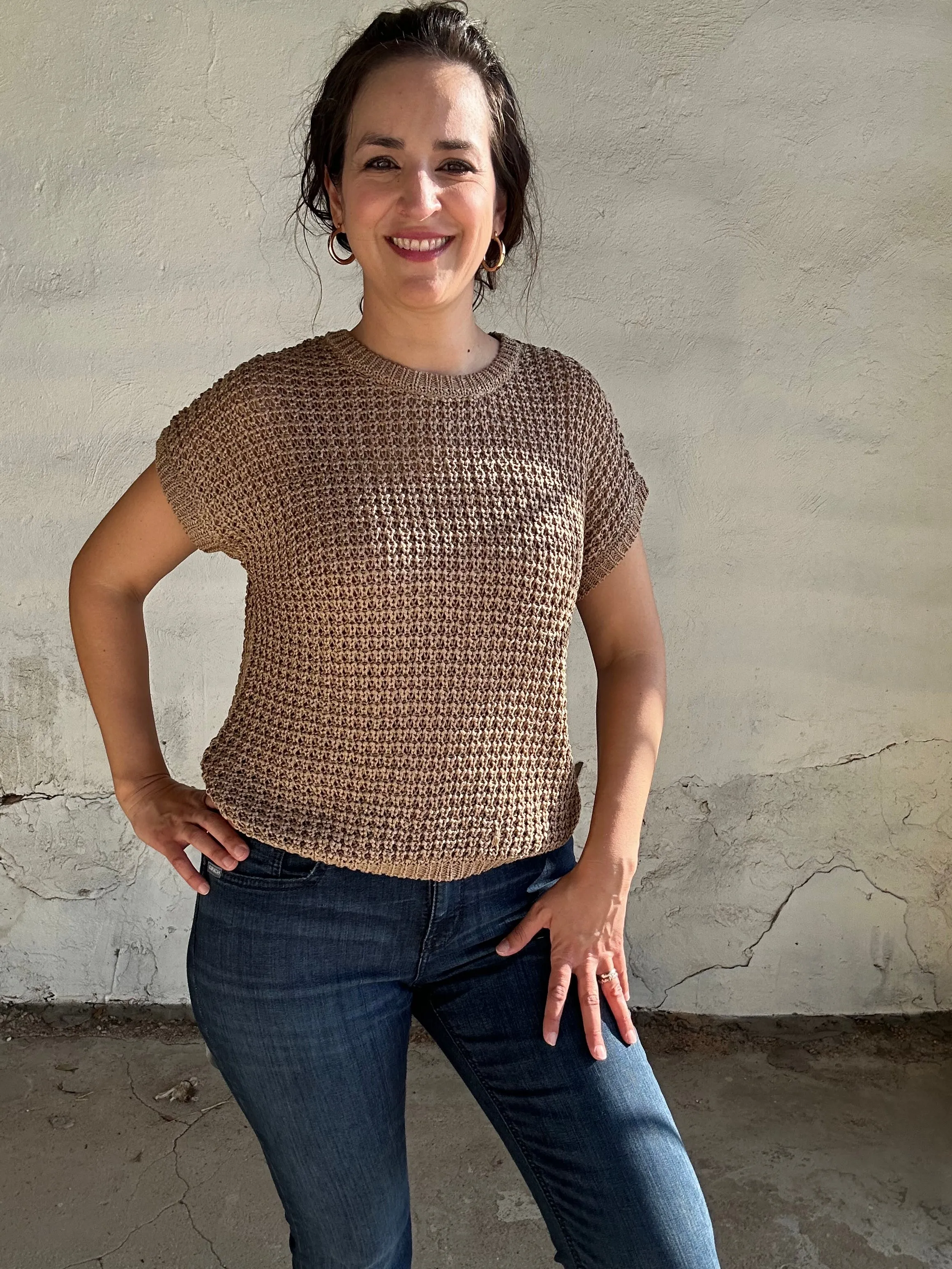 Loose Knit Sweater Top | Tan