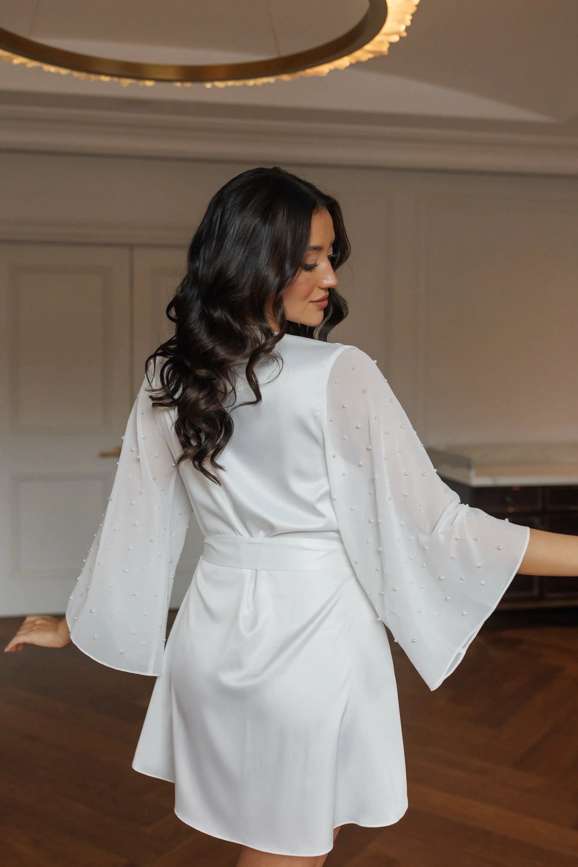 Louise Pearl Beaded Robe