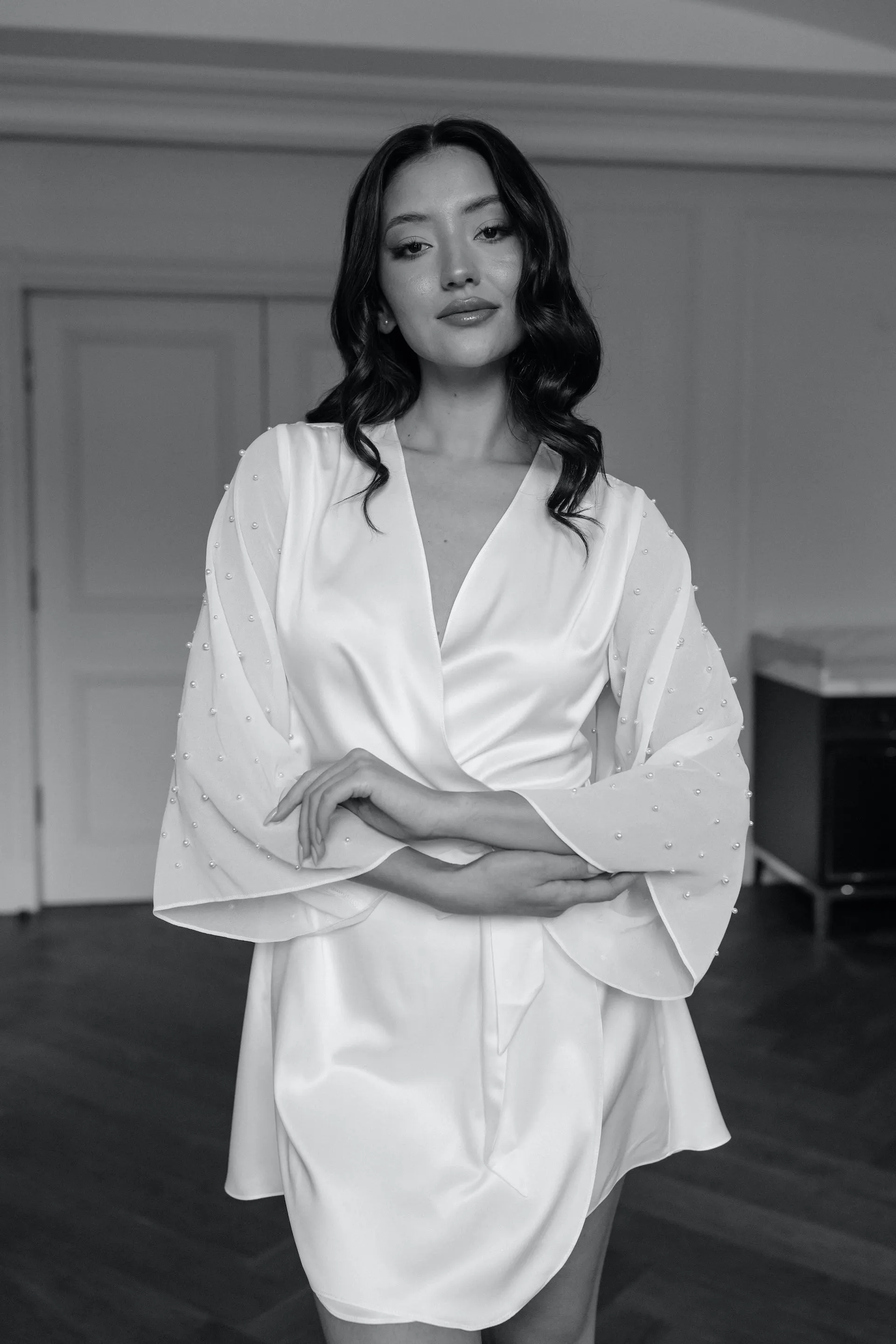 Louise Pearl Beaded Robe