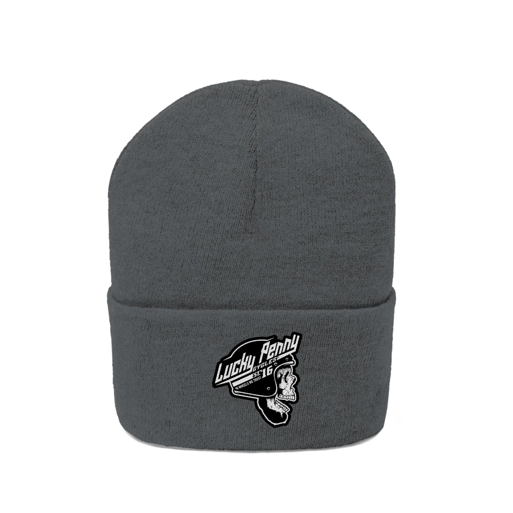 Lucky Penny Cycles Houston Classic Skull Knit Beanie