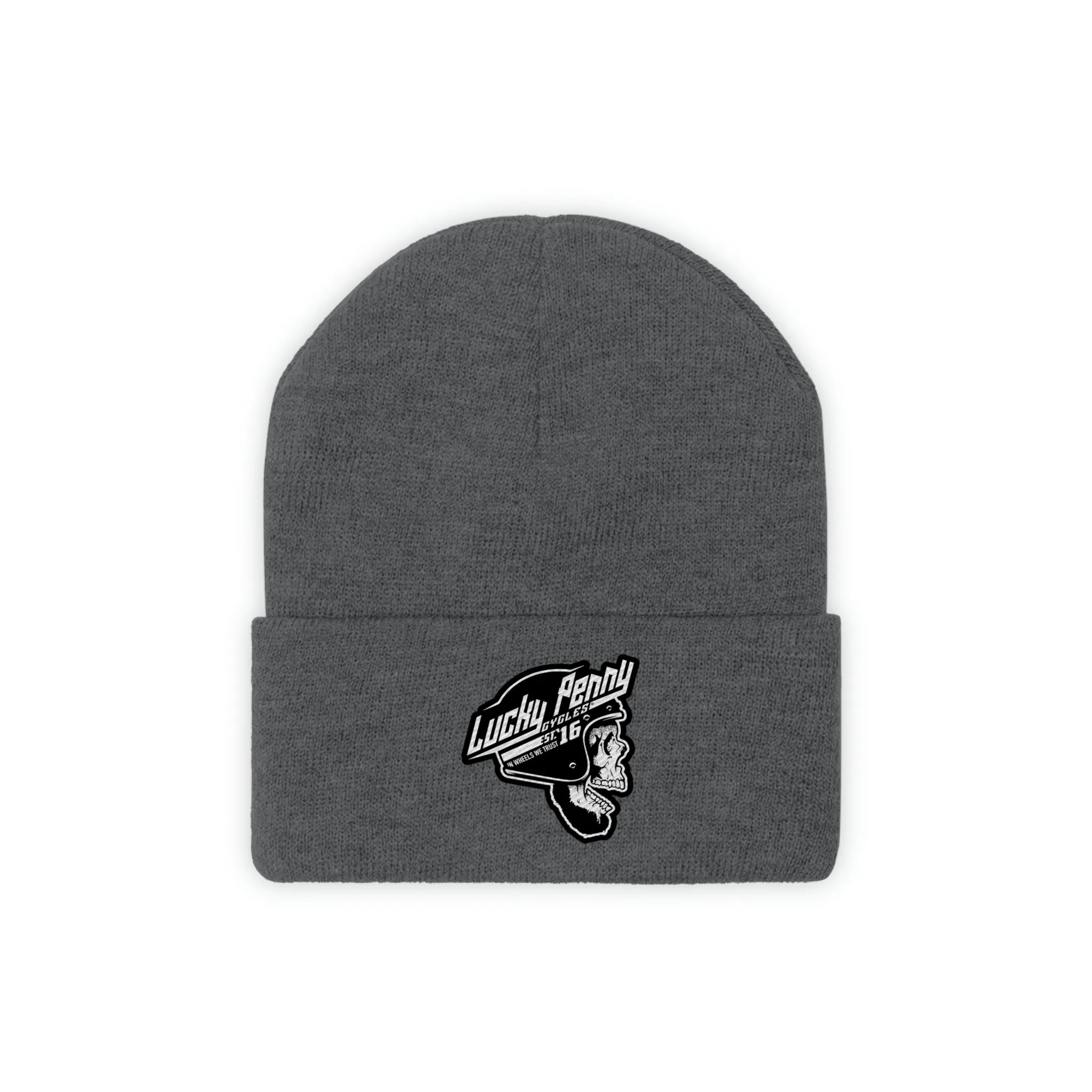 Lucky Penny Cycles Houston Classic Skull Knit Beanie