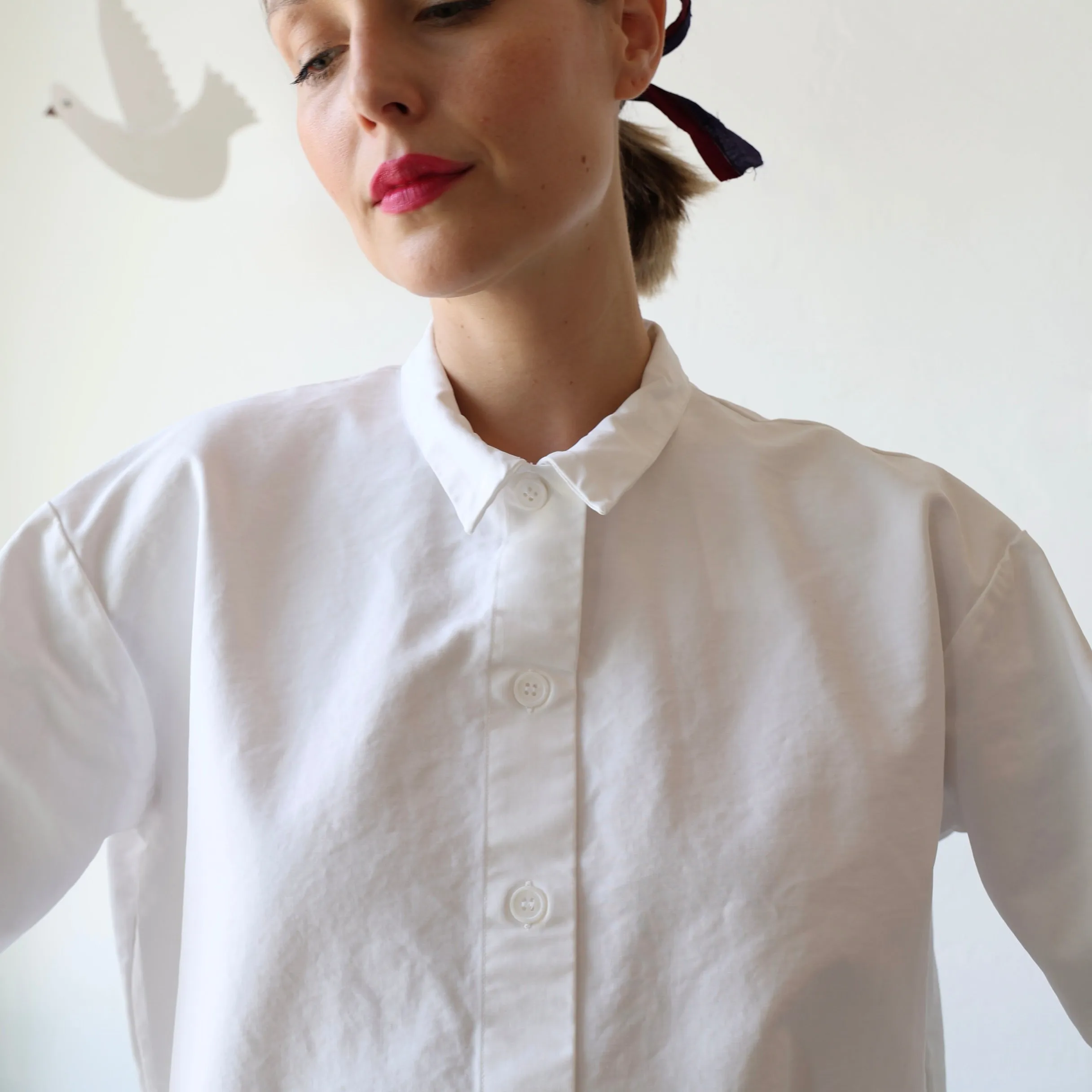 Manuelle Guibal Brushed Cotton Shirt Jacket - White
