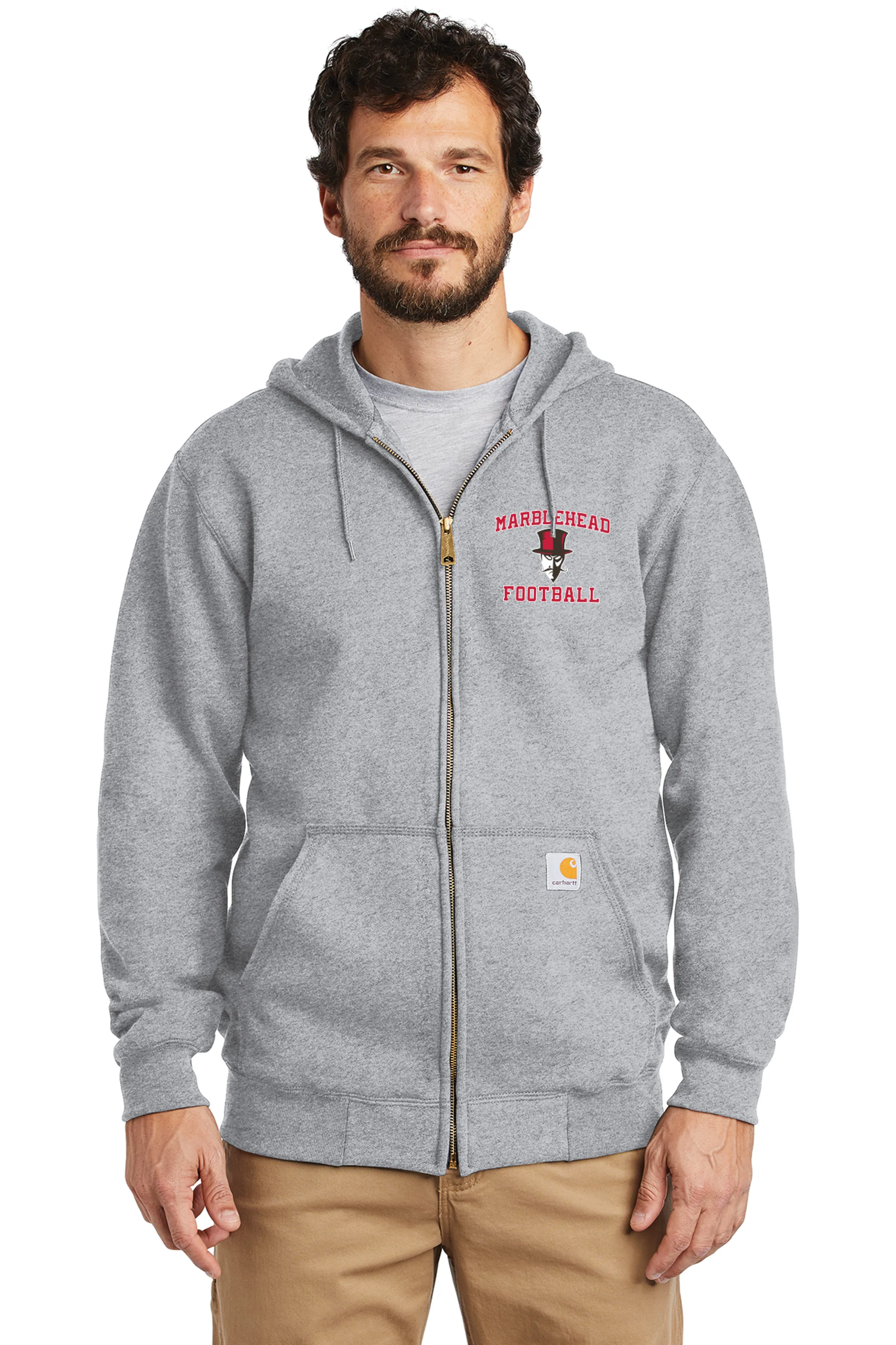 Marblehead High Football Carhartt Midweight FullZip Sweatshirt