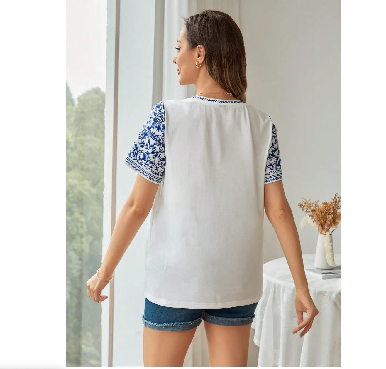 Maternity  T-Shirt With Floral Print