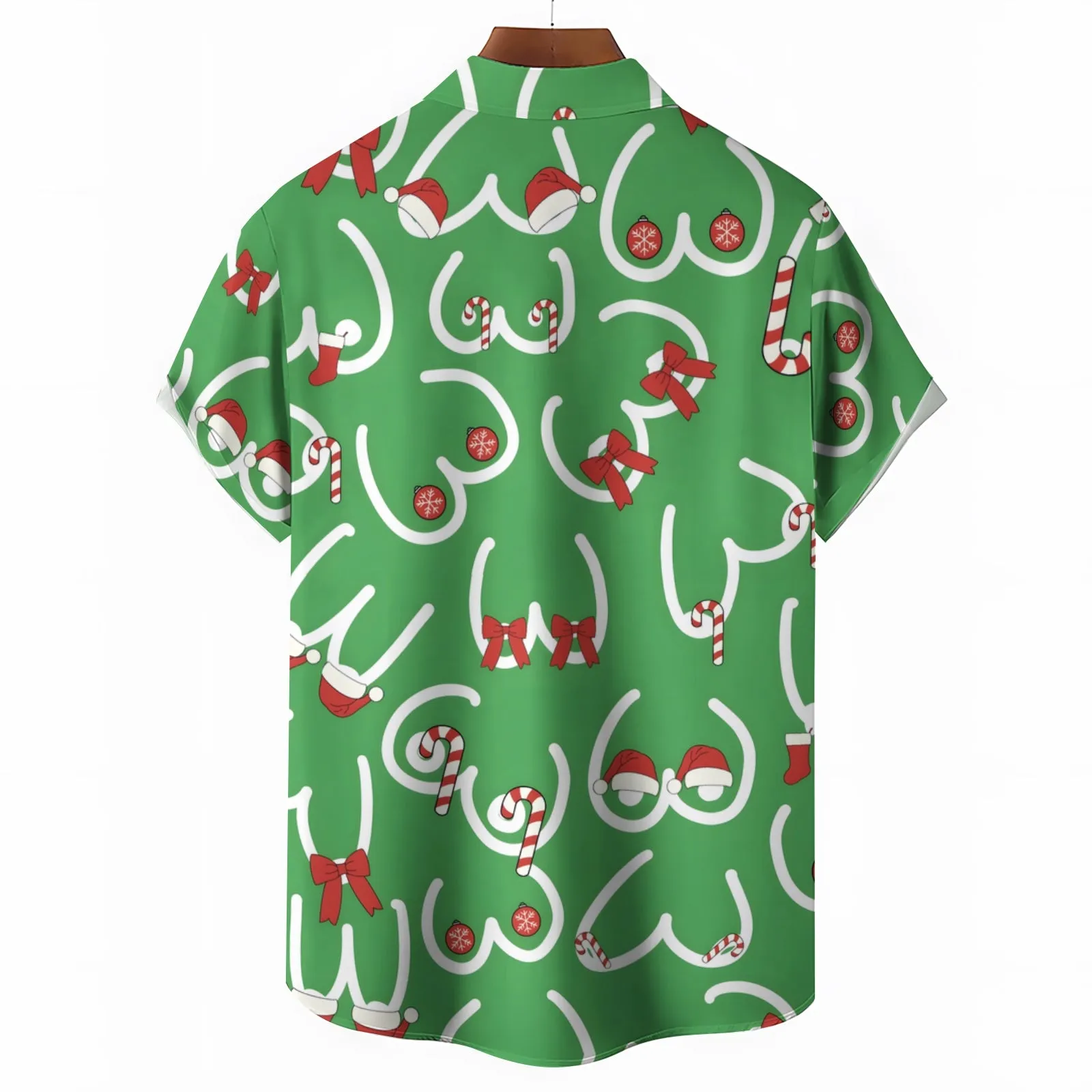 Men's Abstract Gift Print Casual Short Sleeve Shirt 2404001311