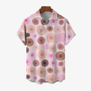 Men's Abstract Print Casual Short Sleeve Shirt 2404001265