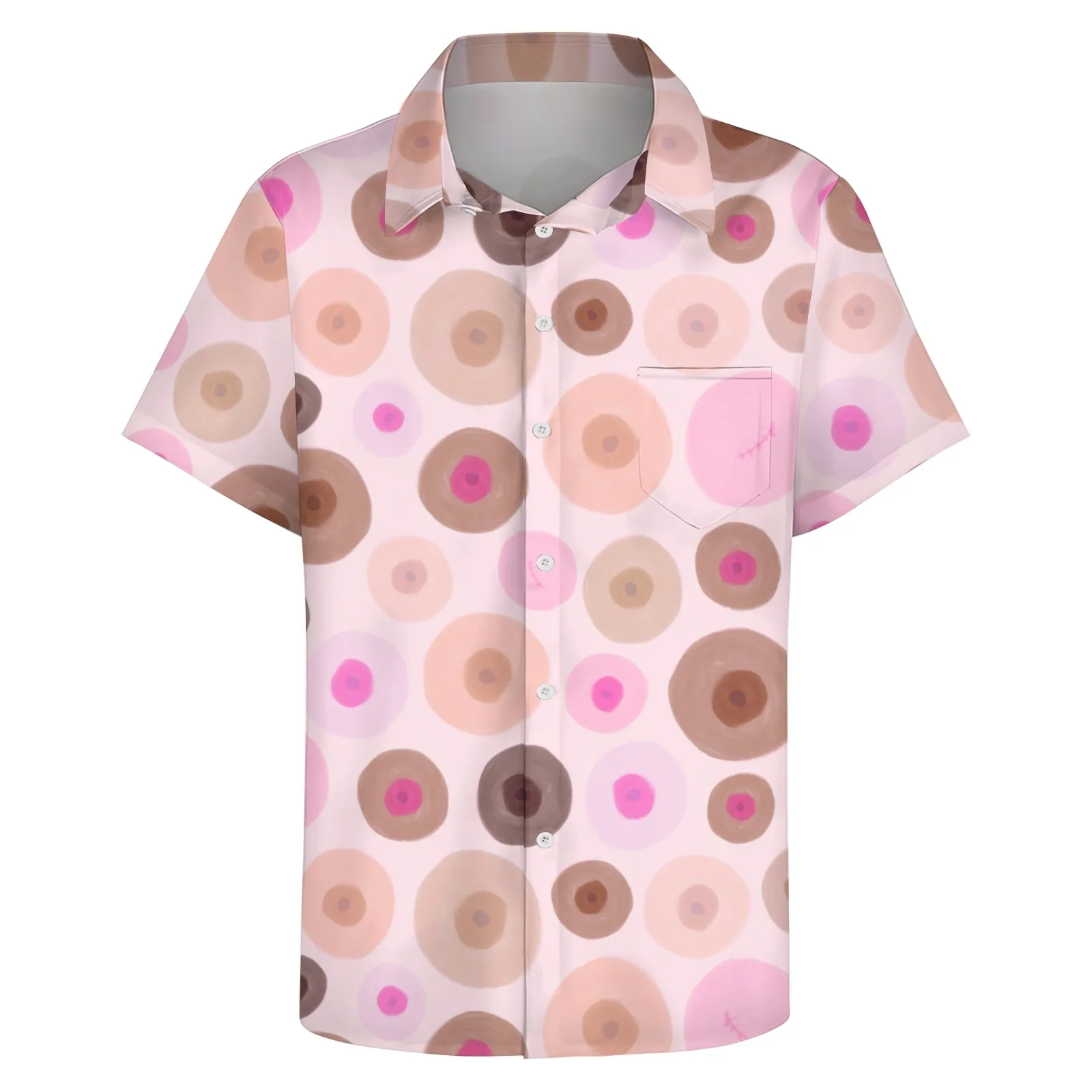 Men's Abstract Print Casual Short Sleeve Shirt 2404001265