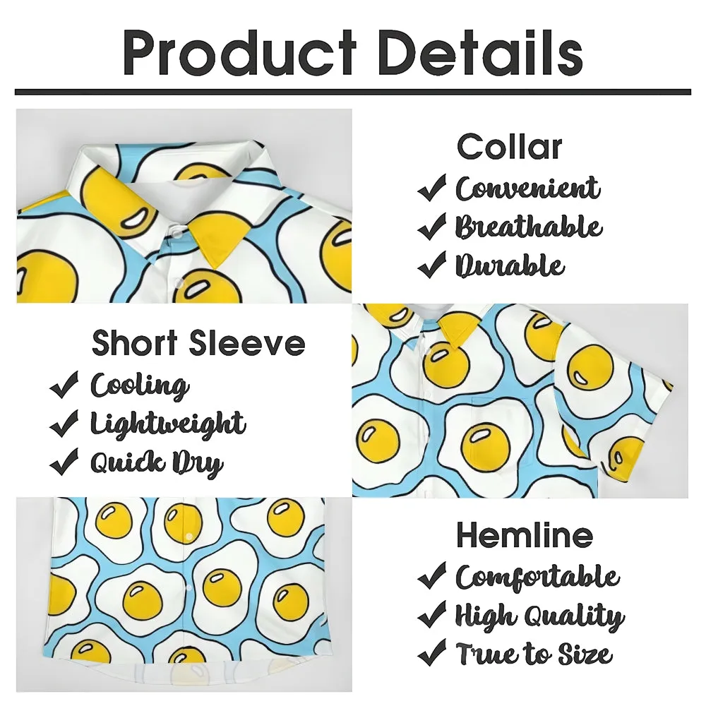 Men's Fried Egg Casual Short Sleeve Shirt 2401000203