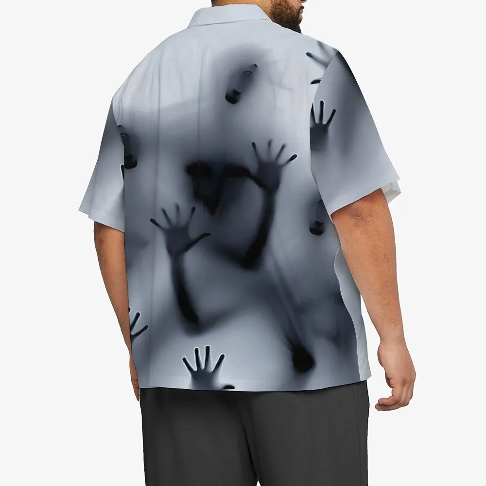 Men's Ghost Print Casual Fashion Short Sleeve Shirt 2307101490