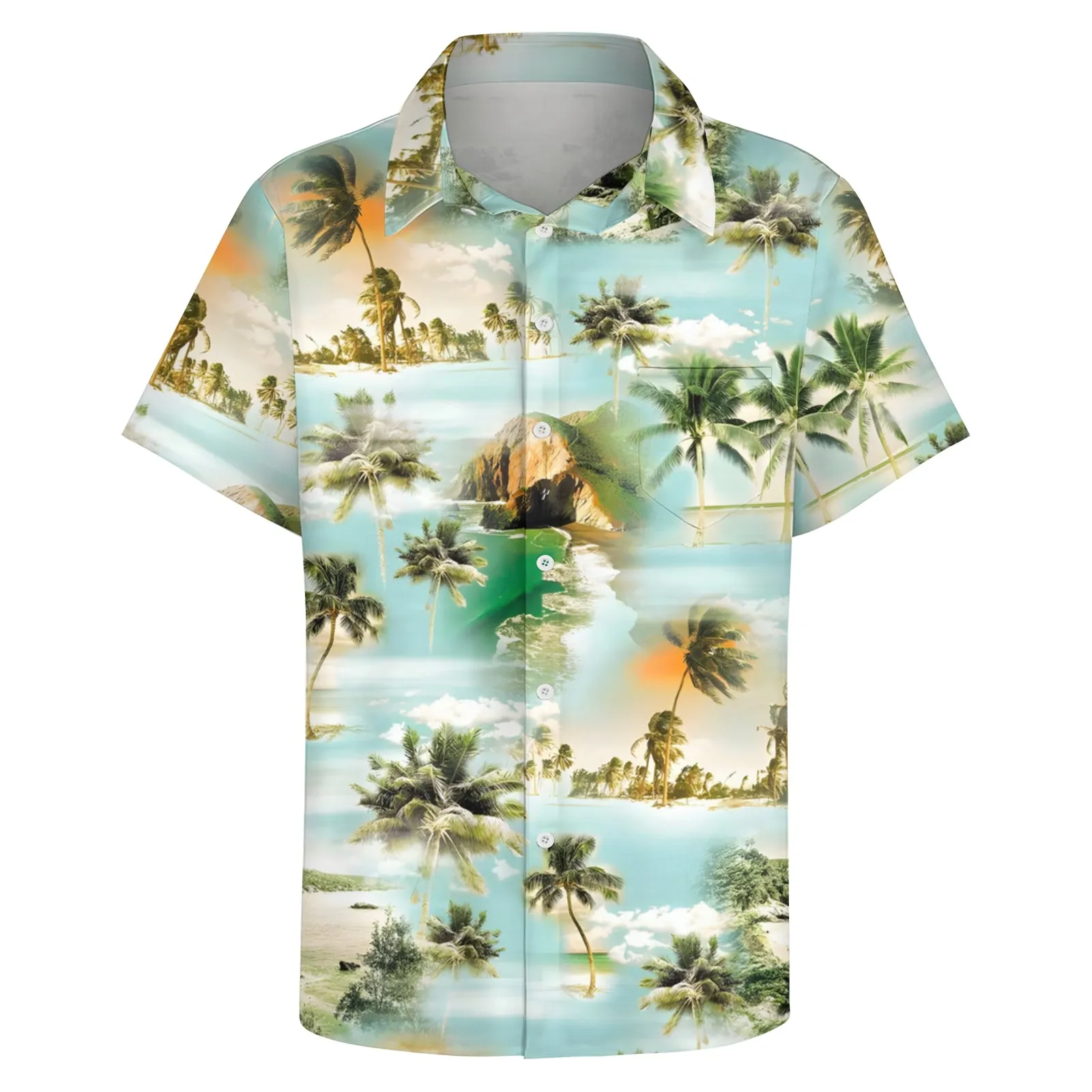 Men's Hawaiian Casual Short Sleeve Shirt 2403000576