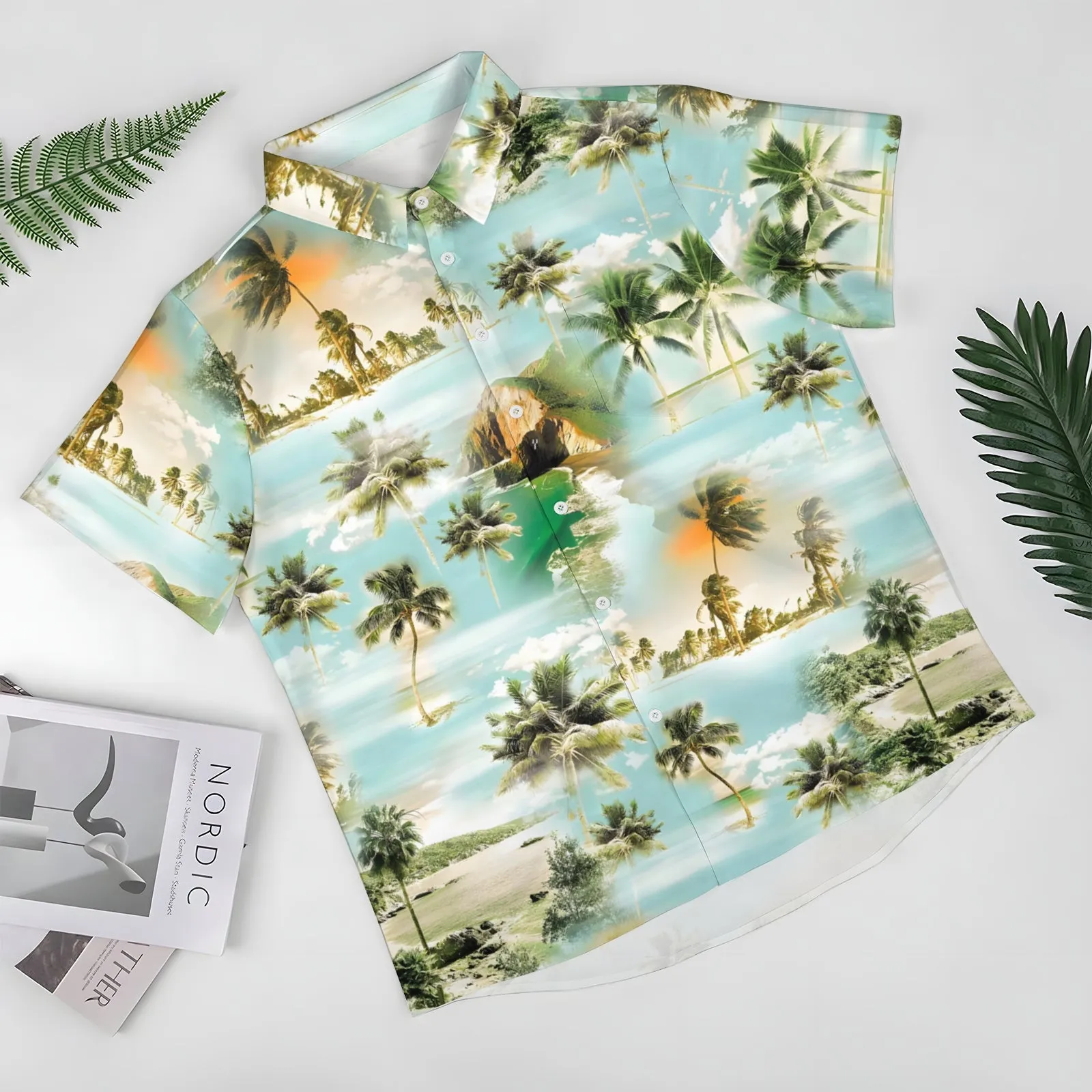 Men's Hawaiian Casual Short Sleeve Shirt 2403000576