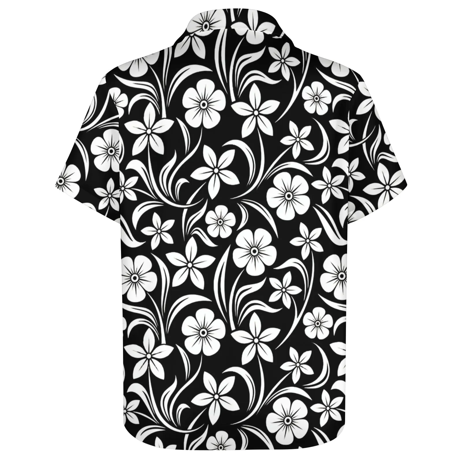 Men's Hawaiian Flowers Print Casual Short Sleeve Shirt 2404001710