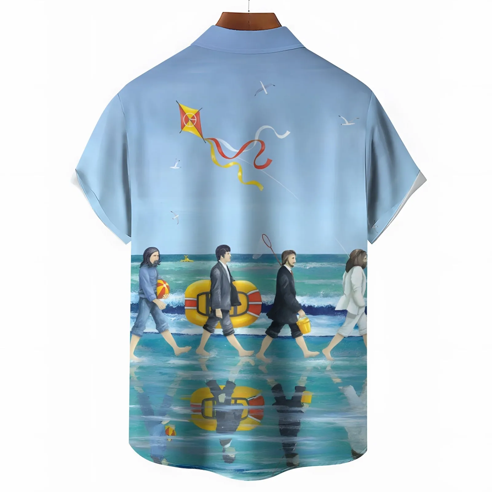 Men's Rock Band Hawaiian Casual Short Sleeve Shirt 2404000881