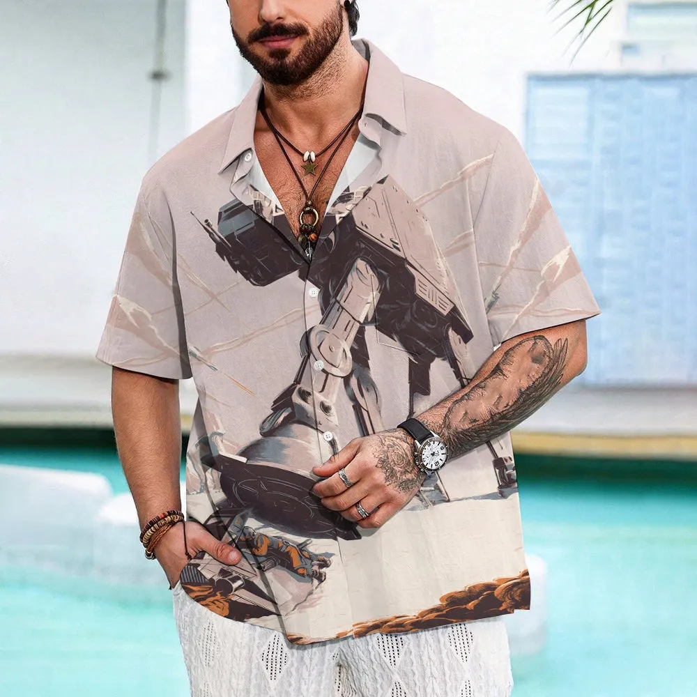 Men's Star Casual Short Sleeve Shirt 2401000119
