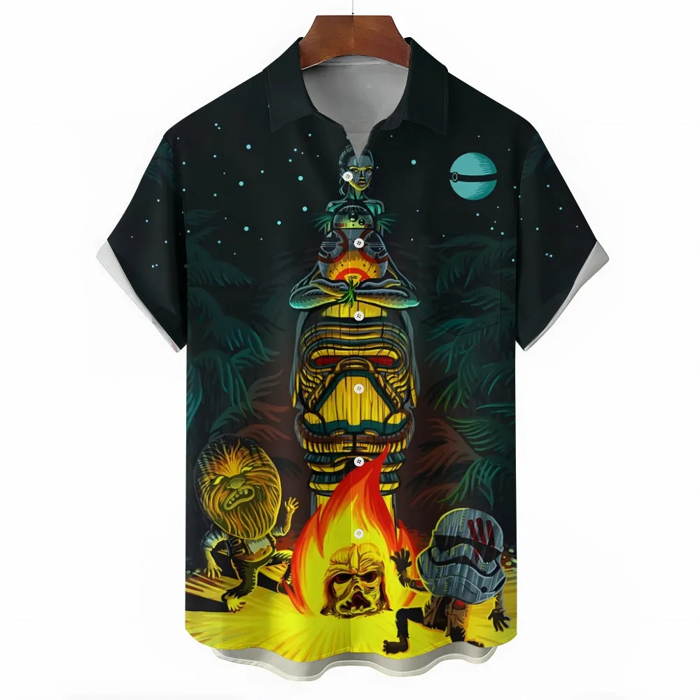 Men's Tiki Star Wars Savages Casual Short Sleeve Shirt 2401000010