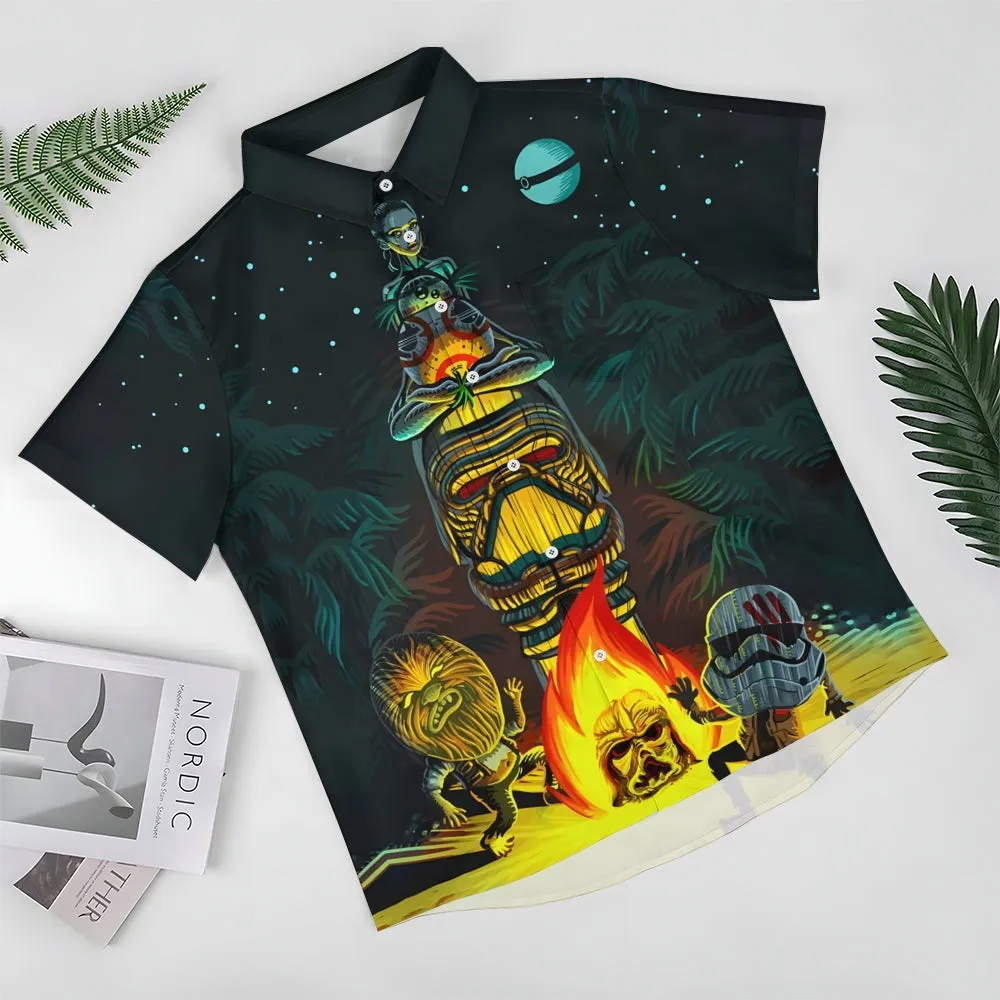 Men's Tiki Star Wars Savages Casual Short Sleeve Shirt 2401000010