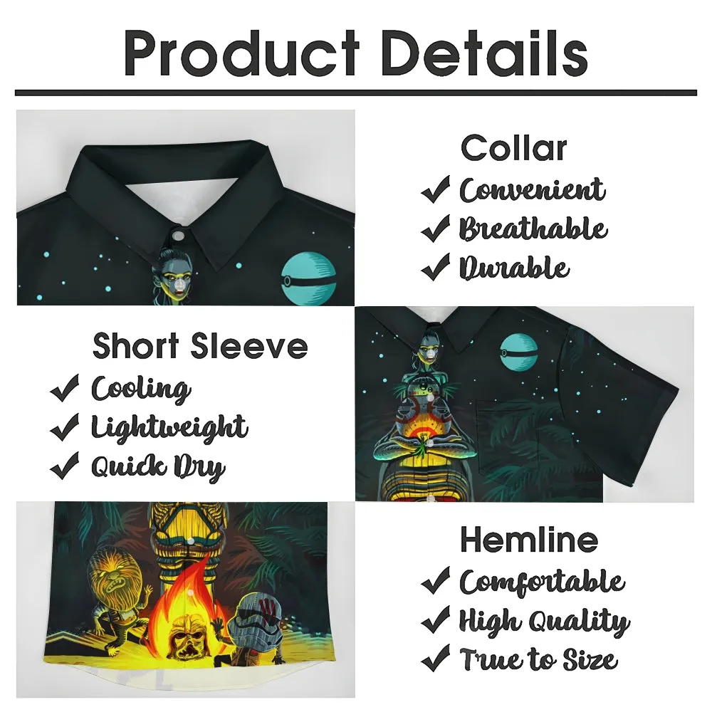 Men's Tiki Star Wars Savages Casual Short Sleeve Shirt 2401000010