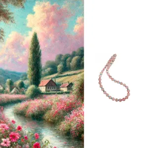 Mihmily brand-natural pink crystal necklace, light luxury fashion to attract love