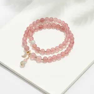 Mihmily brand-Strawberry crystal bracelet, gift for girlfriend