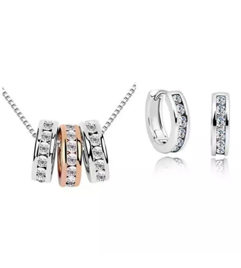Milan Necklace and Huggie Earring Set