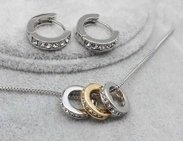 Milan Necklace and Huggie Earring Set