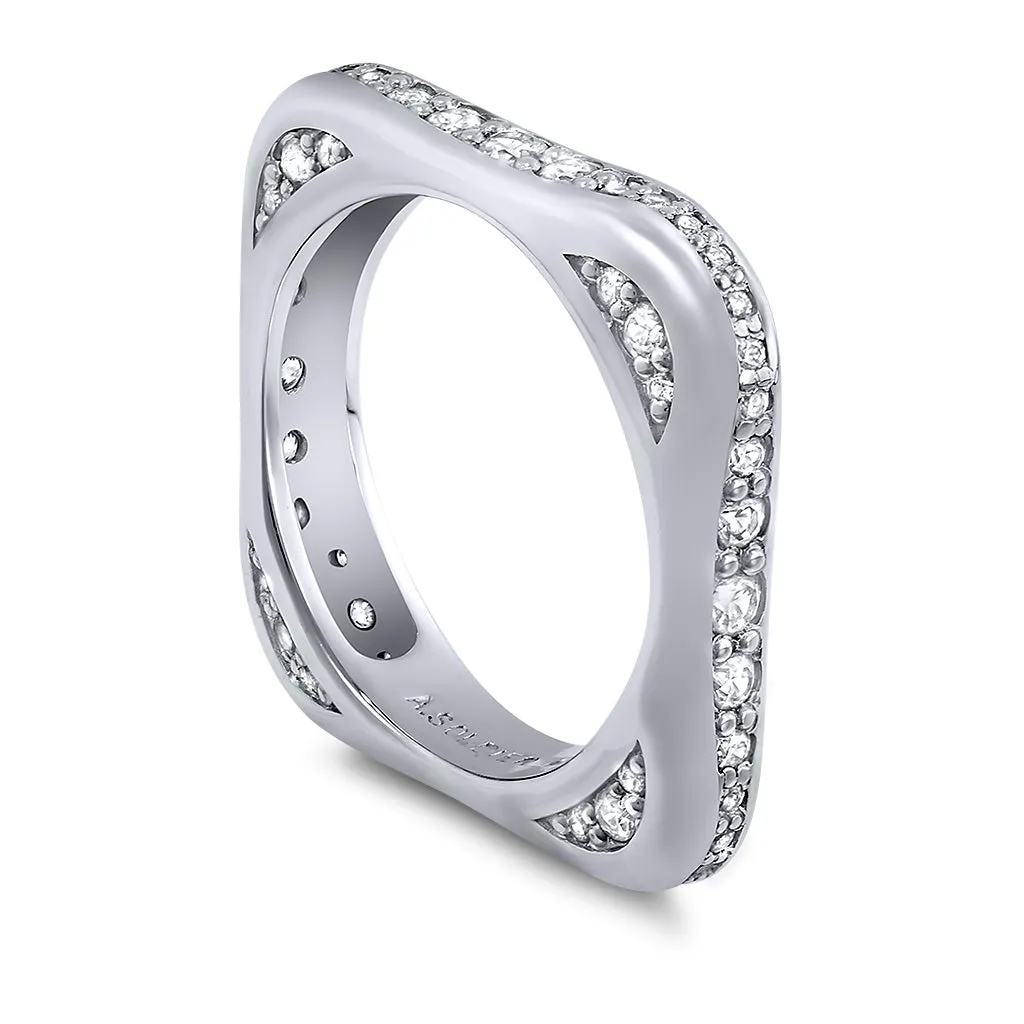 Modern Sensuality Diamond Jewel Wedding Band