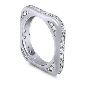 Modern Sensuality Diamond Jewel Wedding Band