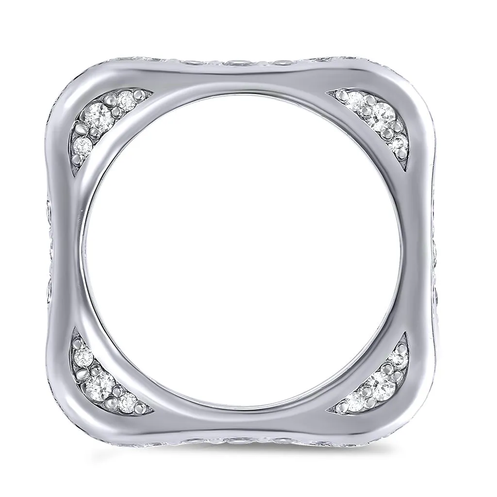Modern Sensuality Diamond Jewel Wedding Band