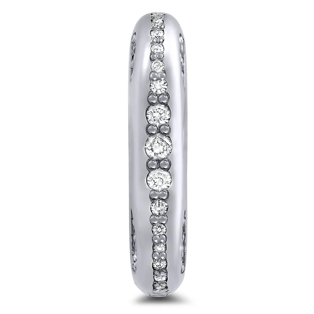 Modern Sensuality Diamond Jewel Wedding Band
