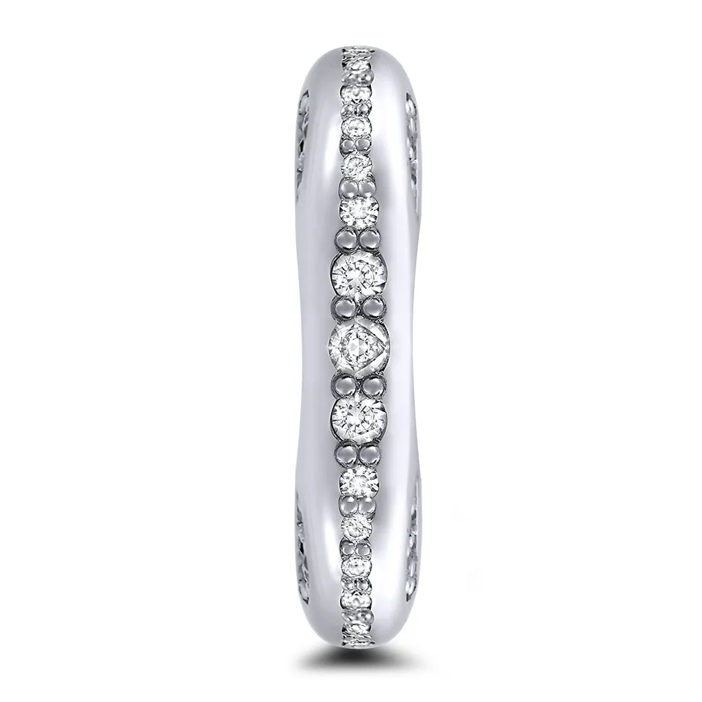 Modern Sensuality Diamond Jewel Wedding Band