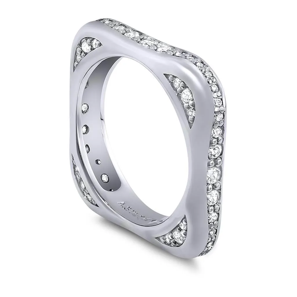 Modern Sensuality Diamond Jewel Wedding Band