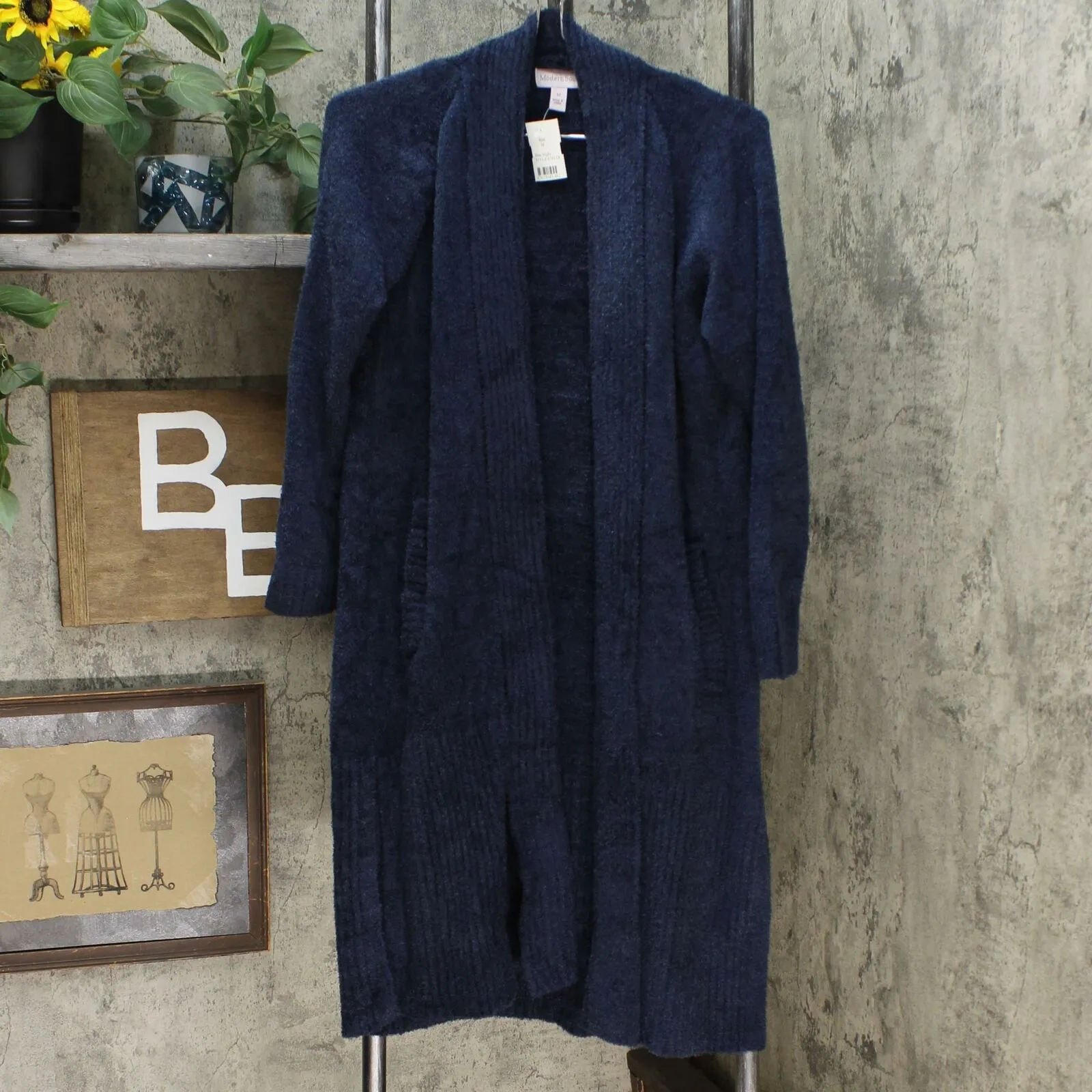 Modern Soul Women's Cozy Knit Open Front Cardigan With Pockets
