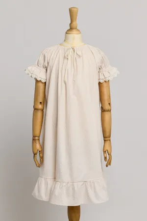 Moon Night Dress In Beige Gold Dots