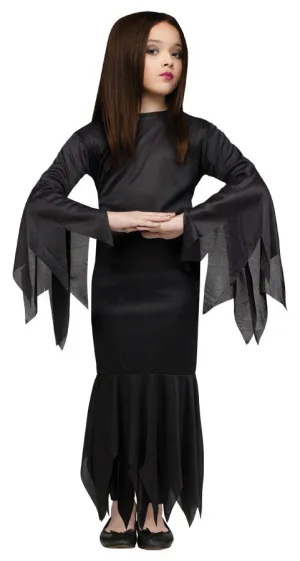 Morticia Child Med 8-10  Costume