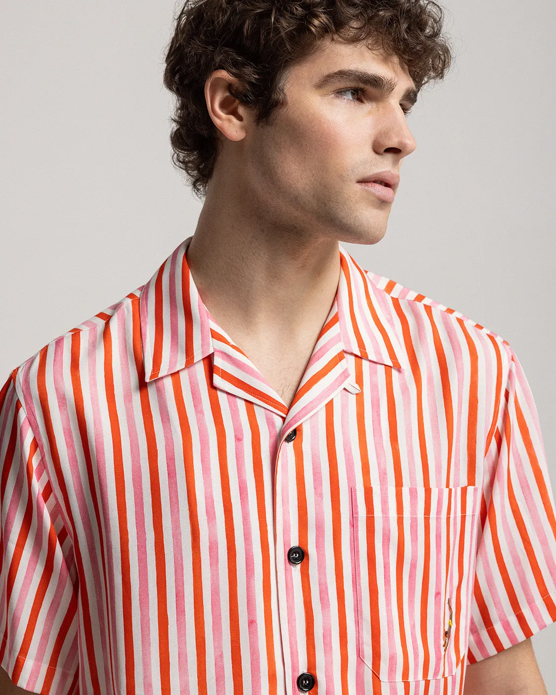 Multicolor Wave Short Sleeve Shirt
