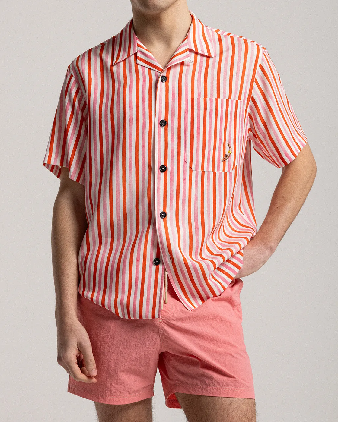 Multicolor Wave Short Sleeve Shirt