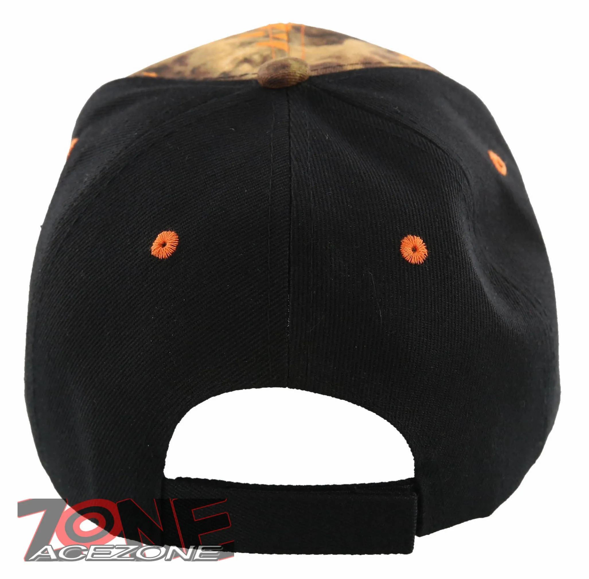 NEW! BIG BUCK HUNTER HUNT DEER BUCK OUTDOOR SPORTS CAP HAT ORANGE CAMO BLACK