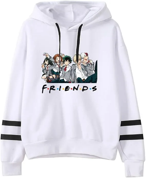 NEW LKY STAR My Hero Academia Merch Anime Hoodie for Boys Girls MHA Sweatshirt Izuku Midoriya Cosplay Hooded Sweater Adult Sz L