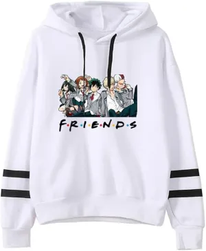 NEW LKY STAR My Hero Academia Merch Anime Hoodie for Boys Girls MHA Sweatshirt Izuku Midoriya Cosplay Hooded Sweater Adult Sz L