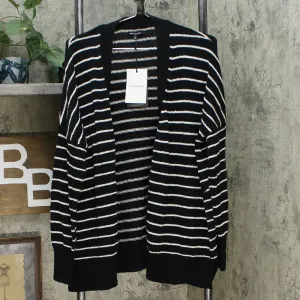New Who What Wear Women's Striped Long Sleeve Wrap Cardigan. WS-299-Nobelt Large