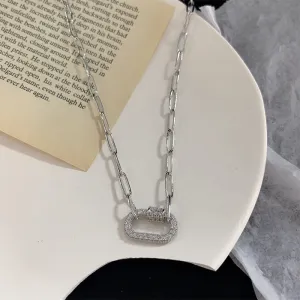 Niche High-end Diamond Carabiner Necklace