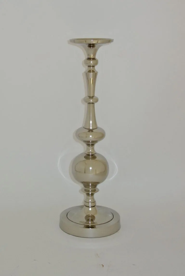 Nickel Pillar or Taper Candle Holder
