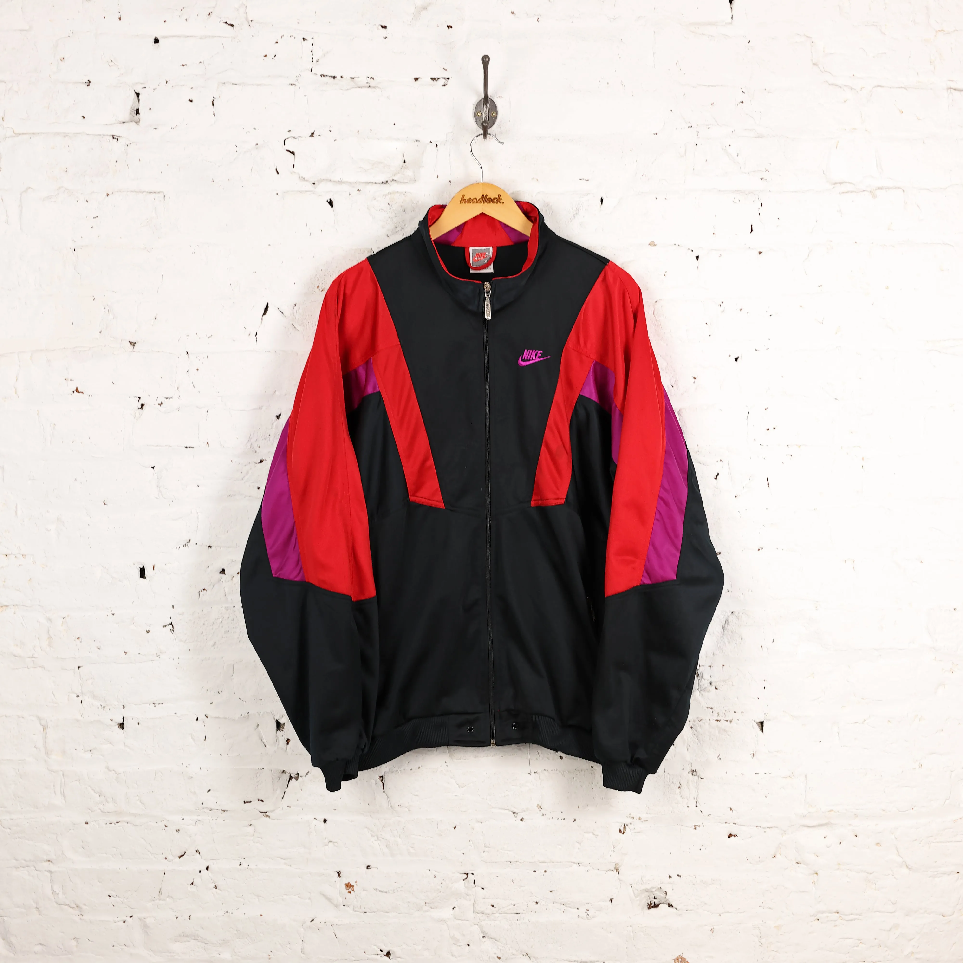Nike 90s Sport and Fitness Tracksuit Top Jacket - Black - XL