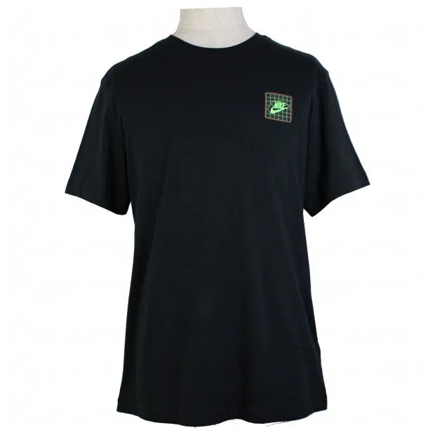 Nike Graphic Back Printed Short Mens Top -Black